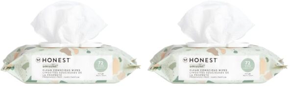 The Honest Company Clean Conscious Multi-Use Wipes | Hypoallergenic + Unscented for Sensitive Skin | Over 99% Water, Compostable, Plant Based, Baby Wipes | Pattern Play, 720 Count - Image 28