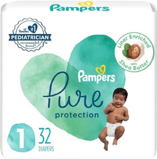 Pampers Pure Protection Baby Diapers, Size 5 (27+ lbs), 132 Count, Up to 100% Leakproof, Premium Plant-based Skin Protection, Hypoallergenic Soft Diapers - Image 18