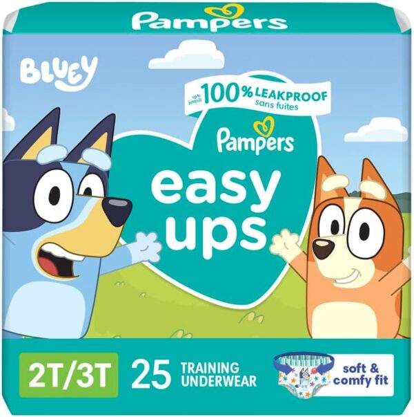 Pampers Training Pants - Easy Ups Boys & Girls Bluey - Size 3T-4T, 124 Count, Children's Potty Underwear (Packaging May Vary) - Image 30