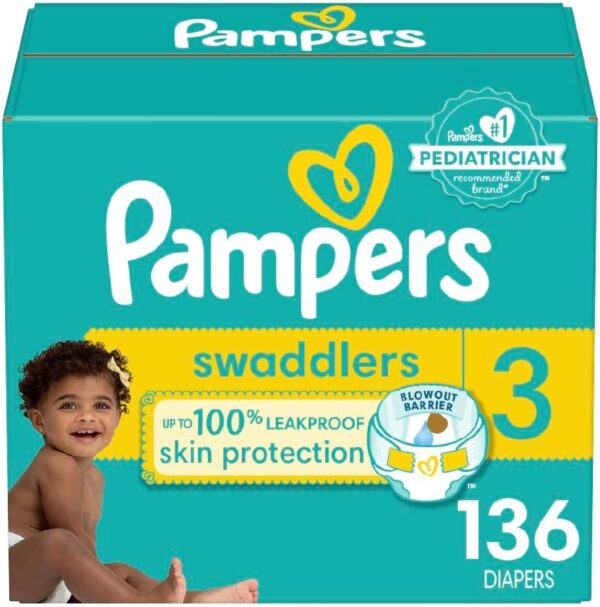 Pampers Baby Diapers - Swaddlers - Size 5, 132 Count, Ultra Absorbent Disposable Infant Diaper - Image 17