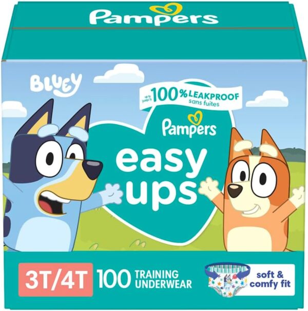 Pampers Training Pants - Easy Ups Boys & Girls Bluey - Size 3T-4T, 124 Count, Children's Potty Underwear (Packaging May Vary) - Image 21