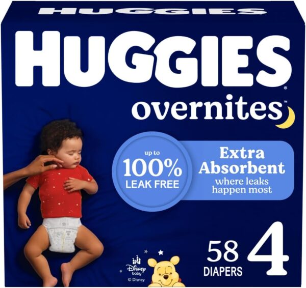 Huggies Size 6 Overnites Baby Diapers: Overnight Diapers, Size 6 (35+ lbs), 84 Ct (2 Packs of 42), Packaging May Vary - Image 25
