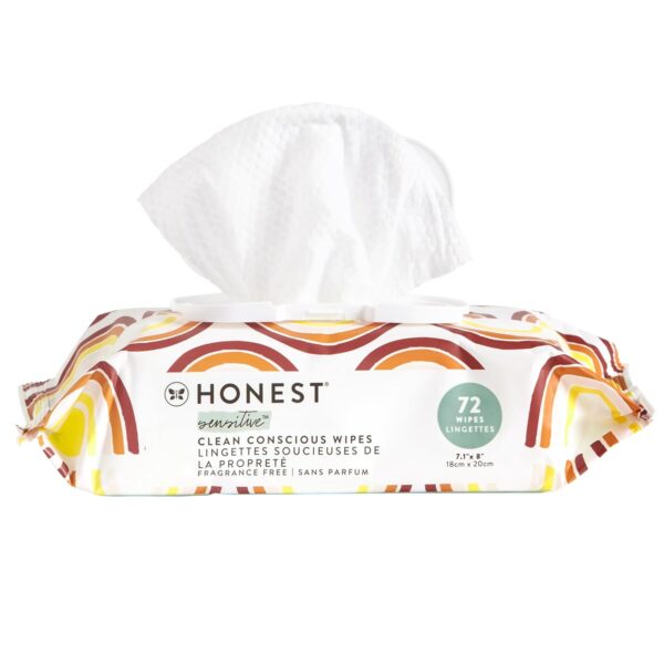 The Honest Company Clean Conscious Multi-Use Wipes | Hypoallergenic + Unscented for Sensitive Skin | Over 99% Water, Compostable, Plant Based, Baby Wipes | Pattern Play, 720 Count - Image 14
