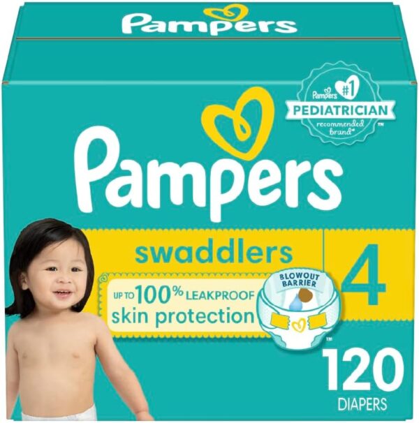 Pampers Baby Diapers - Swaddlers - Size 5, 132 Count, Ultra Absorbent Disposable Infant Diaper - Image 14