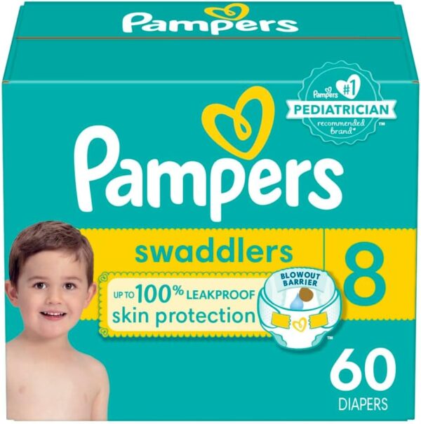 Pampers Baby Diapers - Swaddlers - Size 5, 132 Count, Ultra Absorbent Disposable Infant Diaper - Image 45