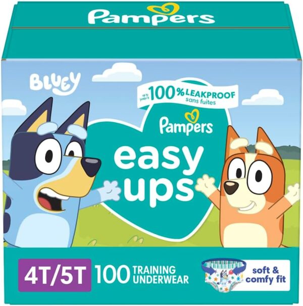 Pampers Training Pants - Easy Ups Boys & Girls Bluey - Size 3T-4T, 124 Count, Children's Potty Underwear (Packaging May Vary) - Image 17