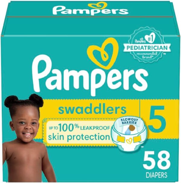 Pampers Baby Diapers - Swaddlers - Size 5, 132 Count, Ultra Absorbent Disposable Infant Diaper - Image 15