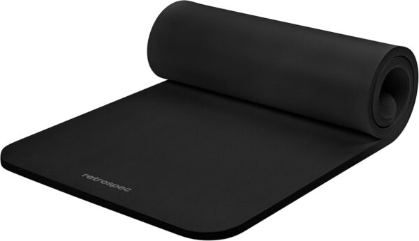 Retrospec Solana Yoga Mat 1" Thick With Nylon Carry Strap for Men & Women - Non Slip Exercise Mat for Home Yoga, Pilates, Stretching, Floor & Fitness Workouts - Image 9