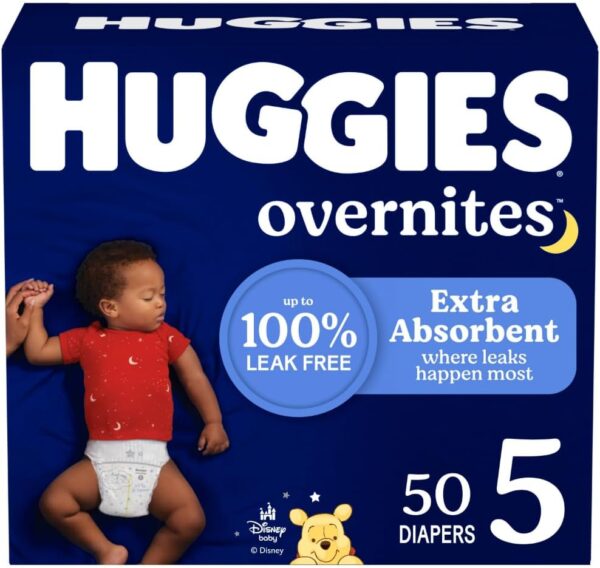 Huggies Size 6 Overnites Baby Diapers: Overnight Diapers, Size 6 (35+ lbs), 84 Ct (2 Packs of 42), Packaging May Vary - Image 32