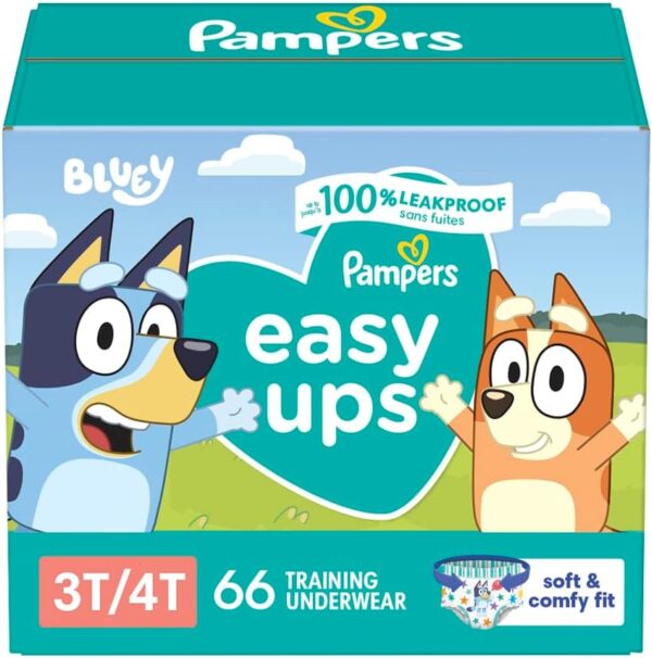 Pampers Training Pants - Easy Ups Boys & Girls Bluey - Size 3T-4T, 124 Count, Children's Potty Underwear (Packaging May Vary) - Image 26