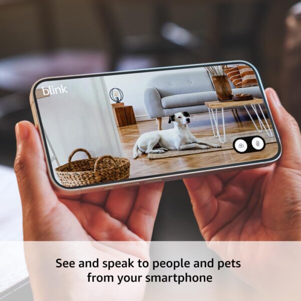 Blink Mini 2 (Newest Model) u2014 Home Security & Pet Camera(s) with HD video, color night view, motion detection, two-way audio, and built-in spotlight u2014 1 camera (White) - Image 3
