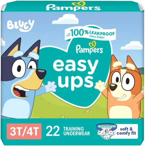Pampers Training Pants - Easy Ups Boys & Girls Bluey - Size 3T-4T, 124 Count, Children's Potty Underwear (Packaging May Vary) - Image 31
