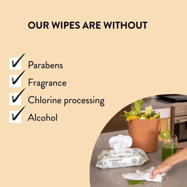 The Honest Company Clean Conscious Multi-Use Wipes | Hypoallergenic + Unscented for Sensitive Skin | Over 99% Water, Compostable, Plant Based, Baby Wipes | Pattern Play, 720 Count - Image 7