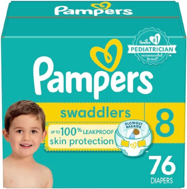 Pampers Baby Diapers - Swaddlers - Size 5, 132 Count, Ultra Absorbent Disposable Infant Diaper - Image 48