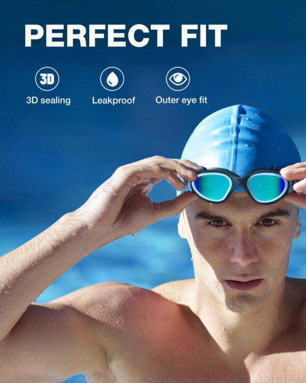 ZIONOR G1 Polarized Swimming Goggles for Unisex Adult Women Anti Fog 100% Anti UV Diving Goggles - Image 3