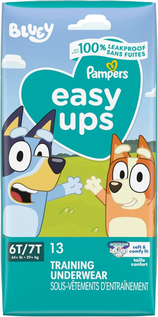 Pampers Training Pants - Easy Ups Boys & Girls Bluey - Size 3T-4T, 124 Count, Children's Potty Underwear (Packaging May Vary) - Image 35