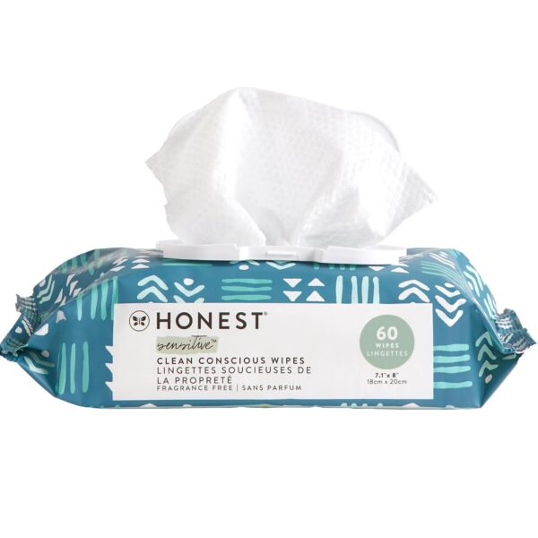 The Honest Company Clean Conscious Multi-Use Wipes | Hypoallergenic + Unscented for Sensitive Skin | Over 99% Water, Compostable, Plant Based, Baby Wipes | Pattern Play, 720 Count - Image 33