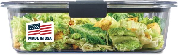 Rubbermaid Brilliance Food Storage Containers BPA Free Airtight Lids Ideal for Lunch Meal Prep & Leftovers Set of 5 (3.2 Cup) - Image 19