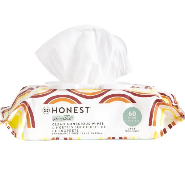 The Honest Company Clean Conscious Multi-Use Wipes | Hypoallergenic + Unscented for Sensitive Skin | Over 99% Water, Compostable, Plant Based, Baby Wipes | Pattern Play, 720 Count - Image 16