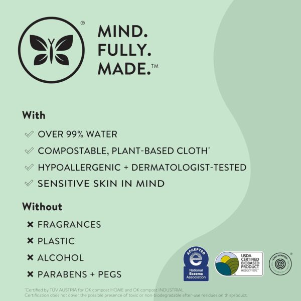 The Honest Company Clean Conscious Multi-Use Wipes | Hypoallergenic + Unscented for Sensitive Skin | Over 99% Water, Compostable, Plant Based, Baby Wipes | Pattern Play, 720 Count - Image 6