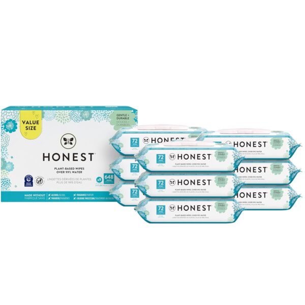 The Honest Company Clean Conscious Multi-Use Wipes | Hypoallergenic + Unscented for Sensitive Skin | Over 99% Water, Compostable, Plant Based, Baby Wipes | Pattern Play, 720 Count - Image 23