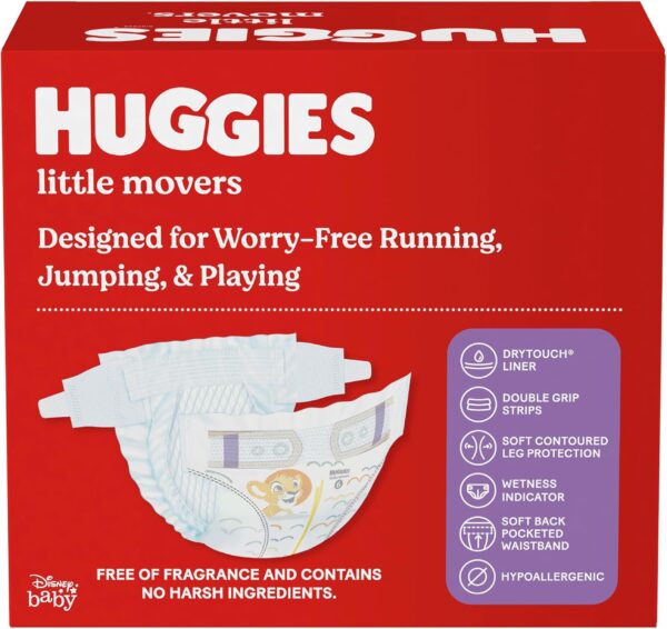 Huggies Size 5 Diapers, Little Movers Baby Diapers, Size 5 (27+ lbs), 132 Count (2 Packs of 66), Packaging May Vary - Image 10