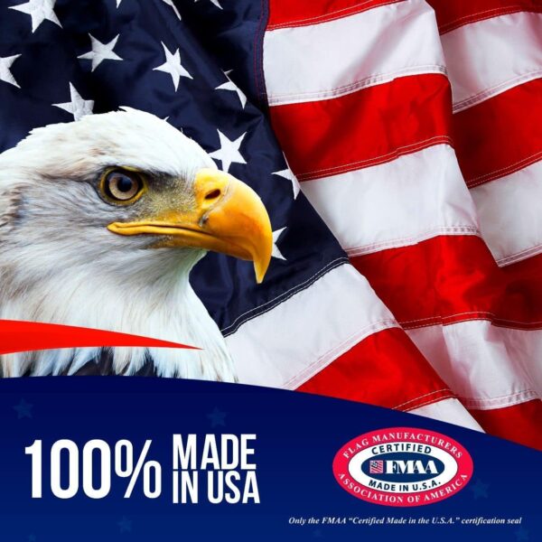 American Flag | American Flags for Outside 3X5 |100% Made in USA Flag - Premium US Flag 3X5 Heavy Duty Outdoor with Embroidered Stars and Sewn Stripes. - Image 2