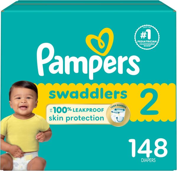 Pampers Baby Diapers - Swaddlers - Size 5, 132 Count, Ultra Absorbent Disposable Infant Diaper - Image 49