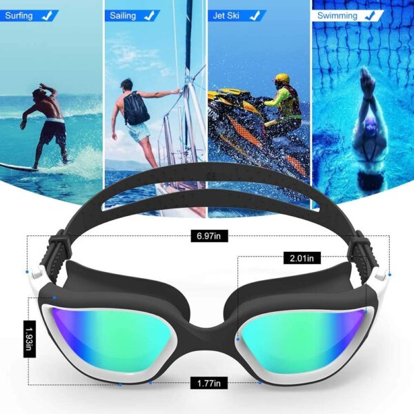 ZIONOR G1 Polarized Swimming Goggles for Unisex Adult Women Anti Fog 100% Anti UV Diving Goggles - Image 8