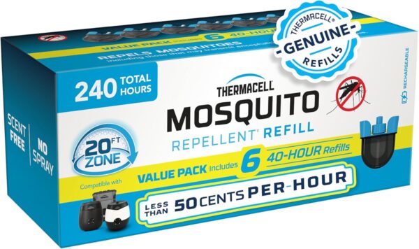 Thermacell Rechargeable Mosquito Repeller Refills; Advanced Repellent Formula Provides 20 Foot Protection Zone; Compatible with Thermacell E-Series & Radius Only; No DEET, Spray or Flame - Image 9