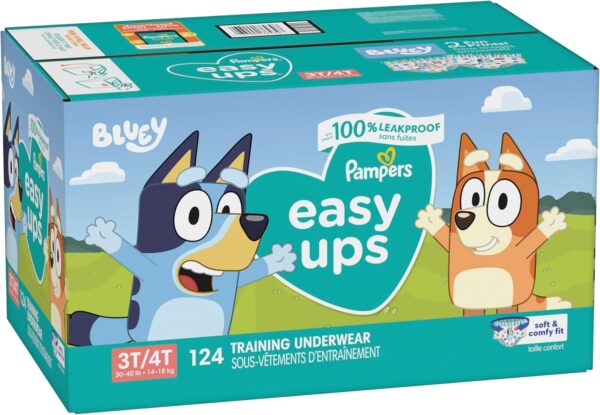 Pampers Training Pants - Easy Ups Boys & Girls Bluey - Size 3T-4T, 124 Count, Children's Potty Underwear (Packaging May Vary) - Image 12