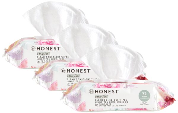 The Honest Company Clean Conscious Multi-Use Wipes | Hypoallergenic + Unscented for Sensitive Skin | Over 99% Water, Compostable, Plant Based, Baby Wipes | Pattern Play, 720 Count - Image 29