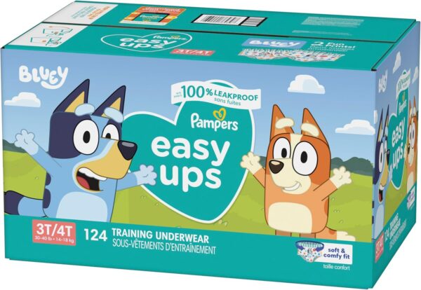Pampers Training Pants - Easy Ups Boys & Girls Bluey - Size 3T-4T, 124 Count, Children's Potty Underwear (Packaging May Vary) - Image 13