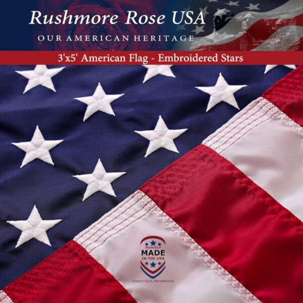 American Flag | American Flags for Outside 3X5 |100% Made in USA Flag - Premium US Flag 3X5 Heavy Duty Outdoor with Embroidered Stars and Sewn Stripes. - Image 10