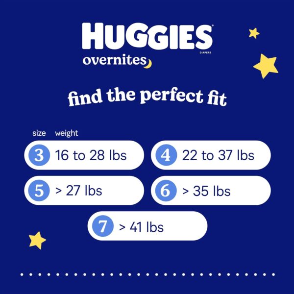 Huggies Size 6 Overnites Baby Diapers: Overnight Diapers, Size 6 (35+ lbs), 84 Ct (2 Packs of 42), Packaging May Vary - Image 11