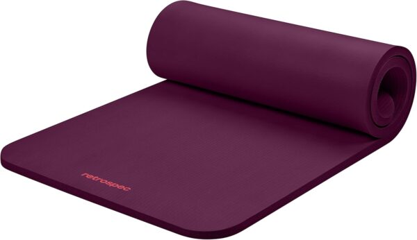 Retrospec Solana Yoga Mat 1" Thick With Nylon Carry Strap for Men & Women - Non Slip Exercise Mat for Home Yoga, Pilates, Stretching, Floor & Fitness Workouts - Image 11