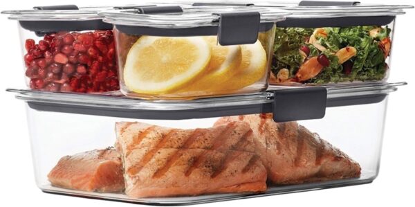 Rubbermaid Brilliance Food Storage Containers BPA Free Airtight Lids Ideal for Lunch Meal Prep & Leftovers Set of 5 (3.2 Cup) - Image 17