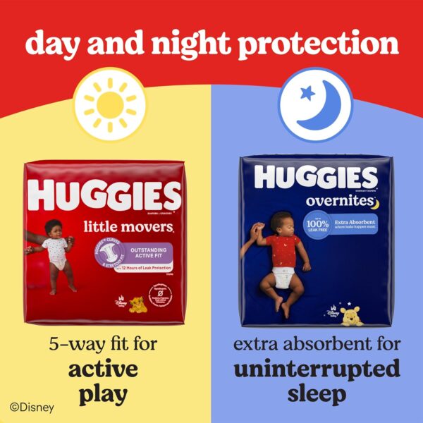 Huggies Size 5 Diapers, Little Movers Baby Diapers, Size 5 (27+ lbs), 132 Count (2 Packs of 66), Packaging May Vary - Image 11