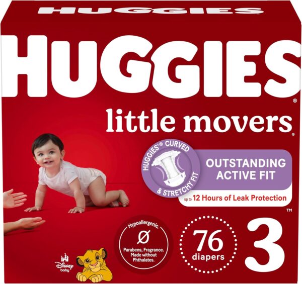 Huggies Size 5 Diapers, Little Movers Baby Diapers, Size 5 (27+ lbs), 132 Count (2 Packs of 66), Packaging May Vary - Image 46
