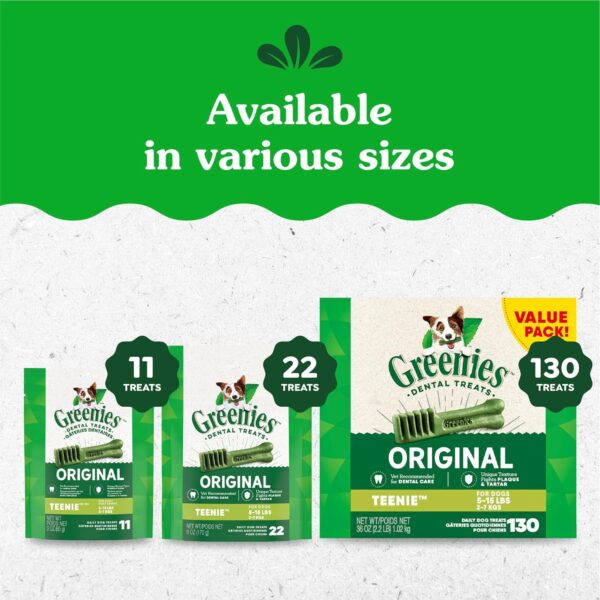 Greenies Original Teenie Dental Dog Treats, 36 oz. Pack (130 Treats) - Image 11