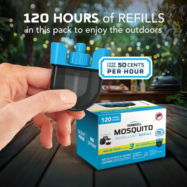 Thermacell Rechargeable Mosquito Repeller Refills; Advanced Repellent Formula Provides 20 Foot Protection Zone; Compatible with Thermacell E-Series & Radius Only; No DEET, Spray or Flame - Image 3