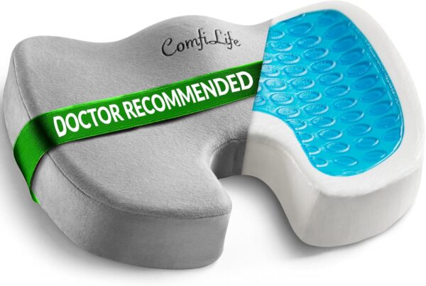 ComfiLife Premium Gel & Memory Foam Seat Cushion u2013 Doctor Recommended Office Chair Cushion, Car Seat Cushion u2013 Chair Cushions for Back & Sciatica Pain Relief u2013 Seat Cushions for Office & Desk (Black) - Image 13