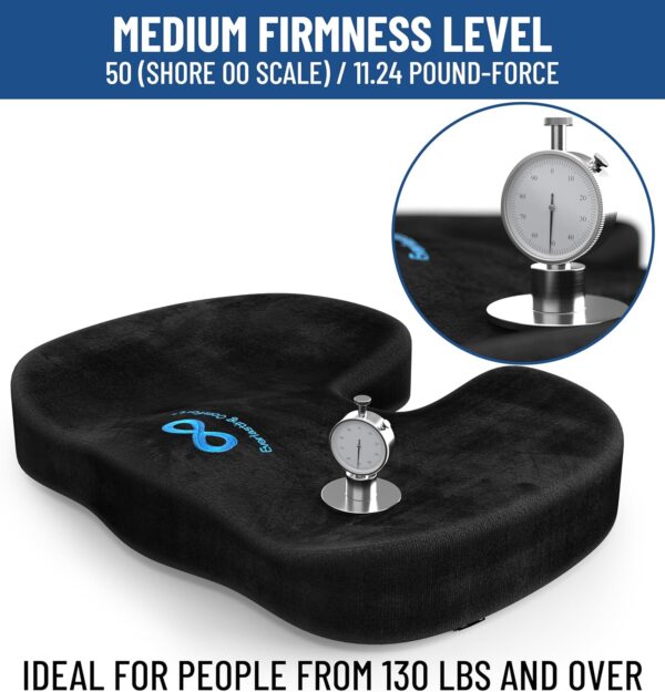 Everlasting Comfort Doctor Recommended Memory Foam Seat Cushion for Office Chairs & Car Seat - Ergonomic Office Desk Accessories for Tailbone Pain Relief, Sciatica & Back Support - Image 9