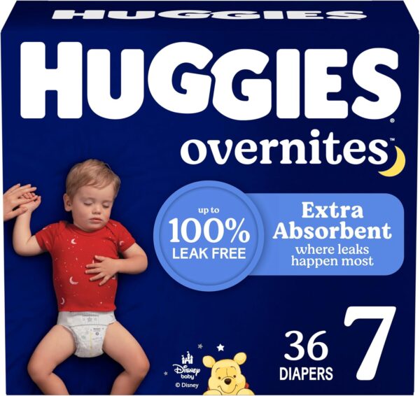 Huggies Size 6 Overnites Baby Diapers: Overnight Diapers, Size 6 (35+ lbs), 84 Ct (2 Packs of 42), Packaging May Vary - Image 27