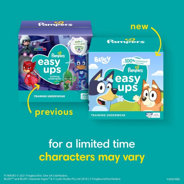 Pampers Training Pants - Easy Ups Boys & Girls Bluey - Size 3T-4T, 124 Count, Children's Potty Underwear (Packaging May Vary) - Image 2