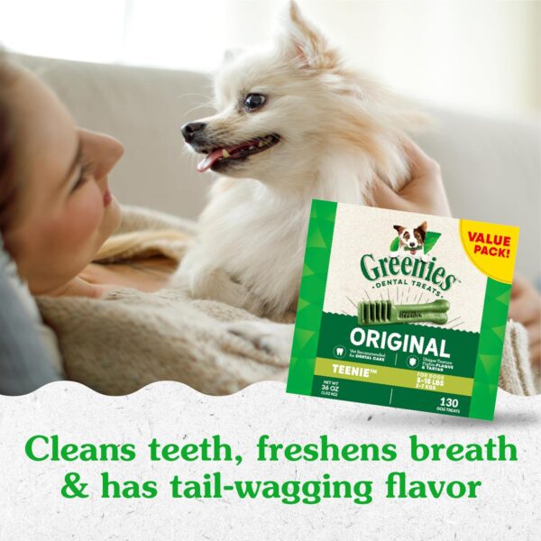 Greenies Original Teenie Dental Dog Treats, 36 oz. Pack (130 Treats) - Image 8