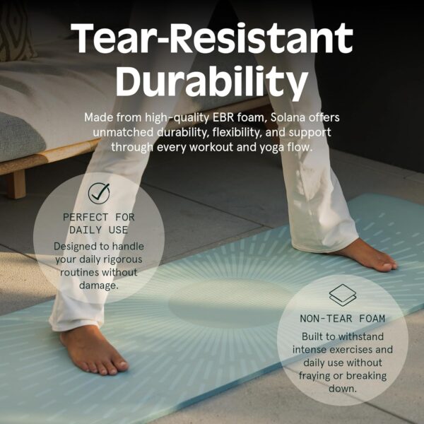 Retrospec Solana Yoga Mat 1" Thick With Nylon Carry Strap for Men & Women - Non Slip Exercise Mat for Home Yoga, Pilates, Stretching, Floor & Fitness Workouts - Image 6