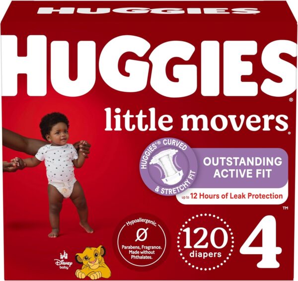 Huggies Size 5 Diapers, Little Movers Baby Diapers, Size 5 (27+ lbs), 132 Count (2 Packs of 66), Packaging May Vary - Image 48