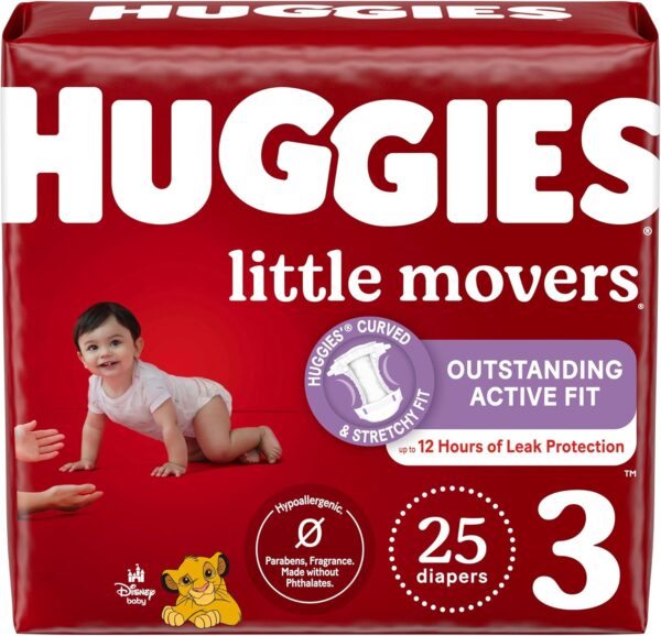 Huggies Size 5 Diapers, Little Movers Baby Diapers, Size 5 (27+ lbs), 132 Count (2 Packs of 66), Packaging May Vary - Image 45