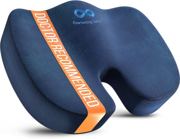 Everlasting Comfort Doctor Recommended Memory Foam Seat Cushion for Office Chairs & Car Seat - Ergonomic Office Desk Accessories for Tailbone Pain Relief, Sciatica & Back Support - Image 10